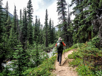 Fast hiking on a good trail along Mosquito Creek.