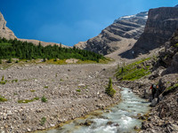 The treed ridge in the distance was the one we finally ended up bivying on - it was the last of the trees too.