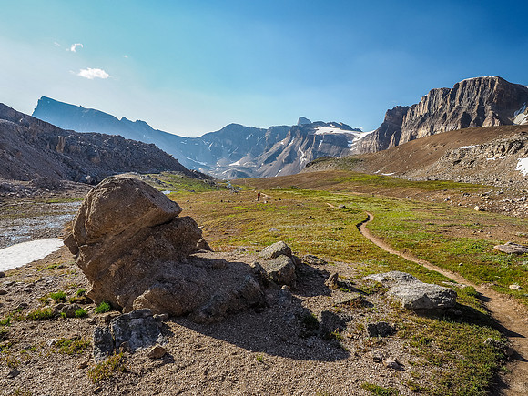 Looking back from the bottom of North Molar Pass.