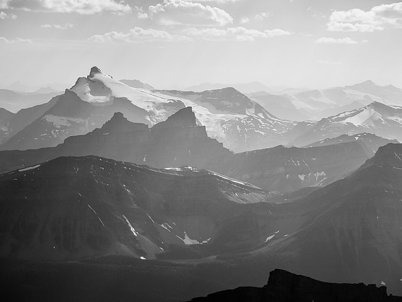 Mount Hector looms up behind Molar Mountain.