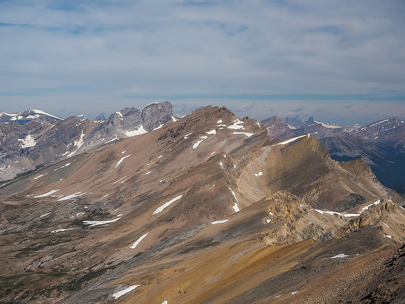Views over Mosquito Mountain towards the impressive Watermelon Peak, which Phil and I did a few weeks previously.