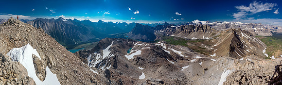 Cataract at distant left, Molar at center and NMP at lower left. Minnow Peak rises over Fish Lakes at center.