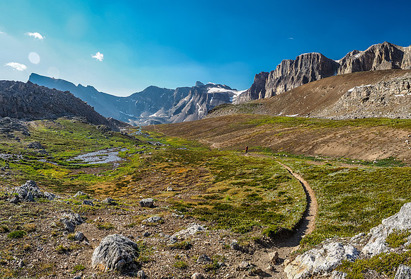 Looking back from the bottom of North Molar Pass.