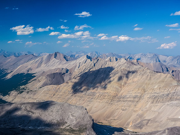 Lying NNE of Cataract are Snort (L) and Bleat (R) Peaks - both near or over 3100m.
