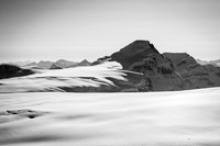 Note the perfect intersection of tracks on the glacier below from us and a group who did Snow Dome from a camp on the Saskatchewan Glacier.