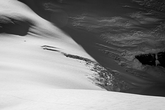 You can just spot our camp at center left, the ramp clearly visible running down between the icefall just to the right of it into the shadows.