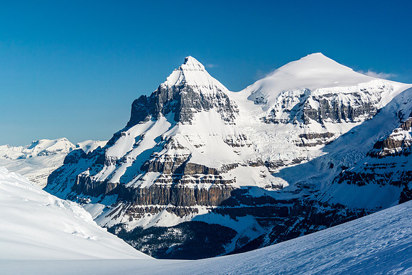 An incredible view of South and North Twin Peaks.