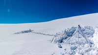 Camp and the biffy as I wait for Steven and Ben to come back down Snow Dome.