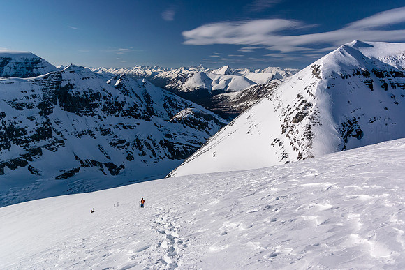 Heading down to our waiting snow sticks.