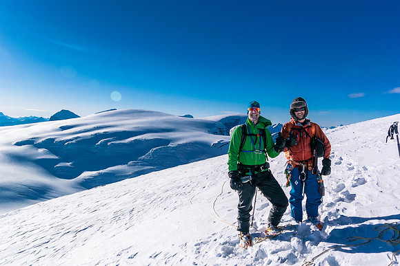 Vern and Ben on the summit of Androlumbia.