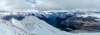 Near the summit we started to run into cloud cover, this is looking back over the false summit.