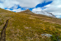 Looking back up at Packer's Pass Peak.