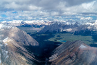 Skeleton Lake shows up with Mount White, Tyrell and Wapiti and Gable in the background.