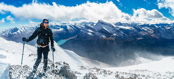 Phil enjoying himself at the false summit.