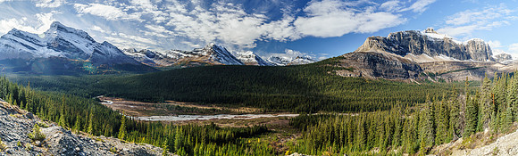 Stupdenous morning views looking back at Douglas (L) and Cyclone (R).