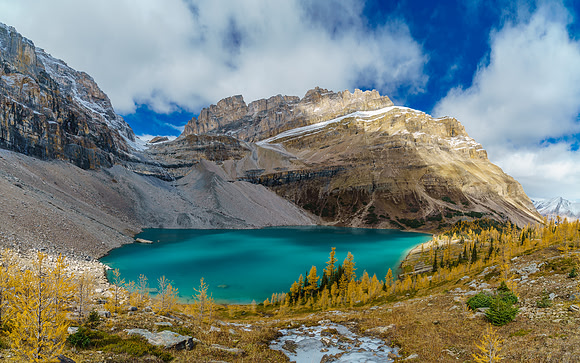 Looking back at Zigadenus Lake as we start ascending to Packer's Pass.