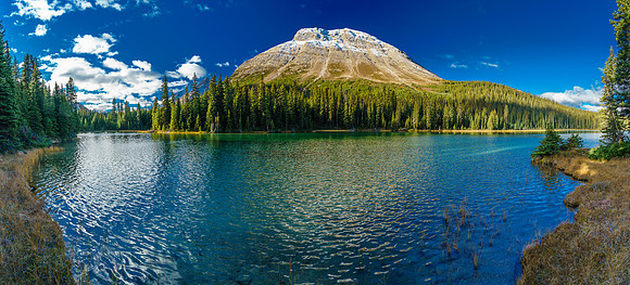 What a great way to start the day! Skoki Mountain and the Upper Red Deer Lake.