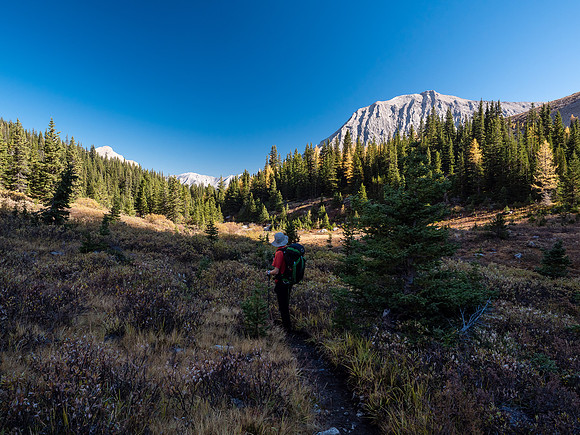 Nearing the Red Deer Lakes campground.