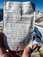 Cyclone's summit register shows an average of less than 1 ascent every 2 years since it was placed.
