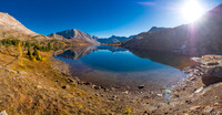Paradise awaits!! We arrive at Ptarmigan Lake to brilliant sunshine and dead air.