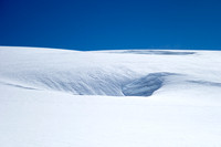 Some pretty big holes as we work our way around the west shoulder of Snow Dome.