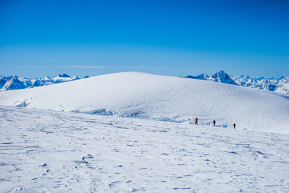 Another ski team on the way up Mount Kitchener.