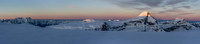 Sunrise on Mount Columbia and King Edward.