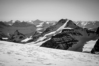 Mount Athabasca with the Silverhorn route showing ice and the AA route visible too.