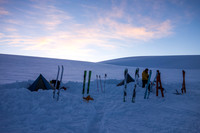 The west side of Kitchener rises right behind our camp - providing easy access to the summit.