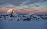 Sunrise on Mount Columbia and King Edward.
