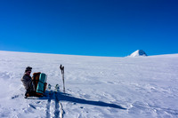 Taking a breather on the Columbia Icefields.