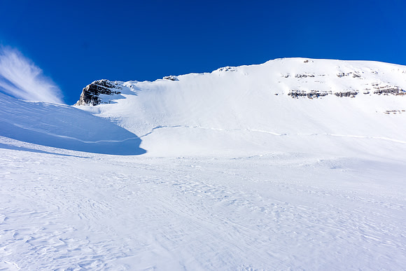 Looking up the south face of Columbia.