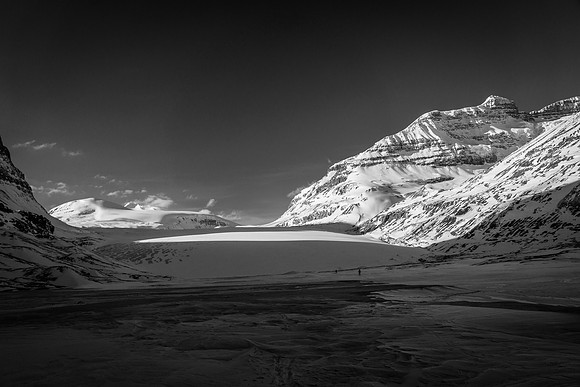 Looking back at the Saskatchewan Glacier.