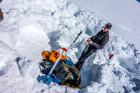 Packing up camp on the Columbia Icefield.