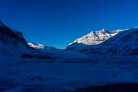 Ferenc is crossing a glacial outflow lake here.