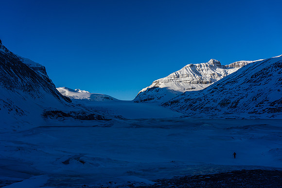 Ferenc is crossing a glacial outflow lake here.