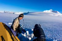 Camp on the Columbia Icefield.