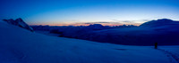 Views back down the Bush River Valley from the top of the trench at sunset.
