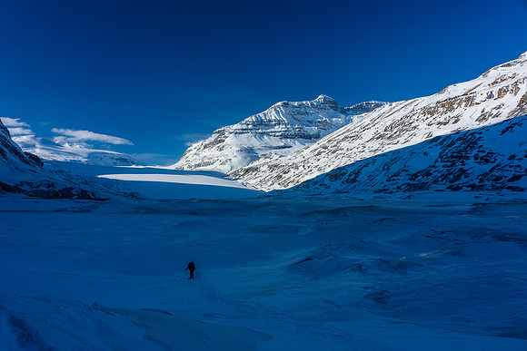 Looking back at the Saskatchewan Glacier.