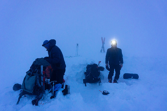Our views are gone! Packing up camp.