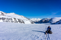 Taking a breather on the Columbia Icefields.