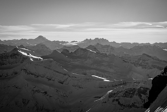Looking west over the Chess Group to Sir Sanford and the Adamants.