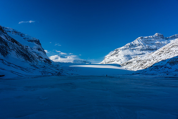 Looking back at the Saskatchewan Glacier.