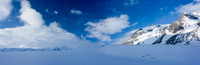 The clouds clear as we descend the Saskatchewan Glacier.