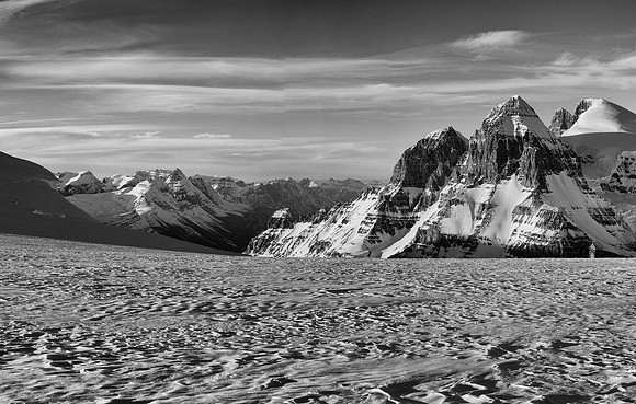 The Twins with the late day sun emphasizing their amazing forms. From left to right West Twin, South Twin, Twin's Tower and North Twin.