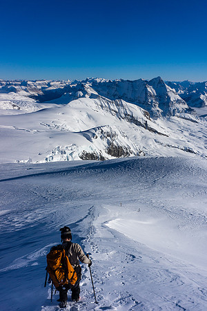 Descending the south ridge of Columbia.