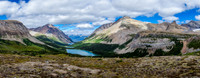 Looking back over the fifth, fourth and third Geraldine Lakes.
