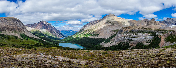 Looking back over the fifth, fourth and third Geraldine Lakes.