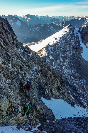 We took the most obvious 'easy' route and usually found cairns approving our choices.