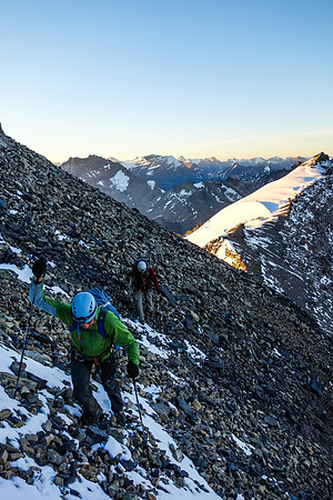 The scree traverse.